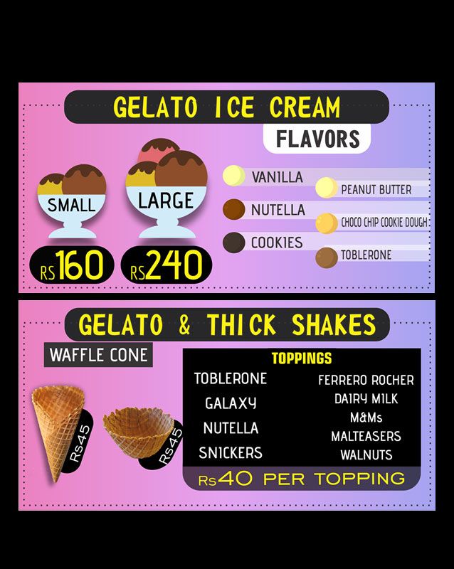 Cafe Serenity menu
