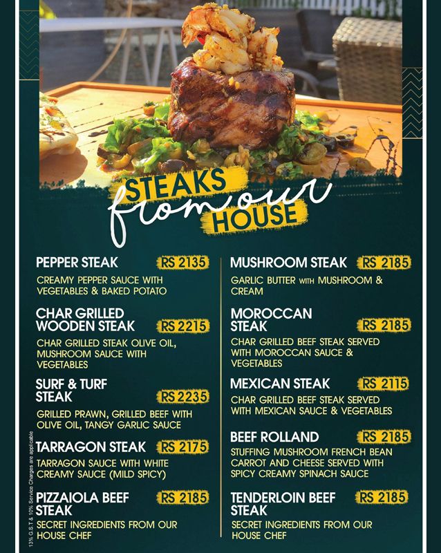 Cafe Strada menu