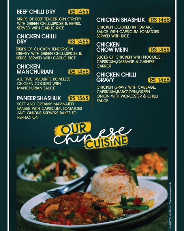 Cafe Strada menu