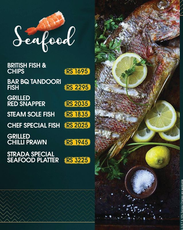 Cafe Strada menu