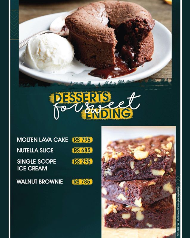 Cafe Strada menu