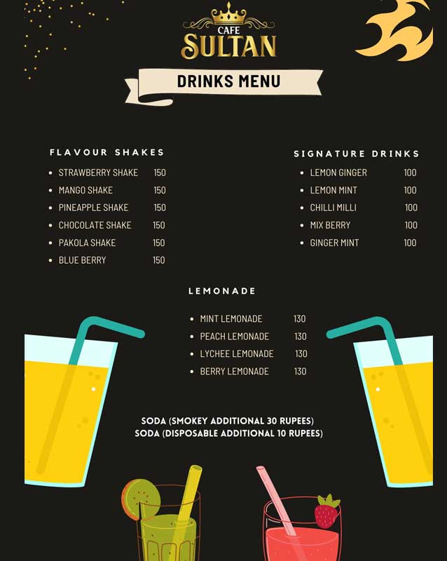 Cafe Sultan menu