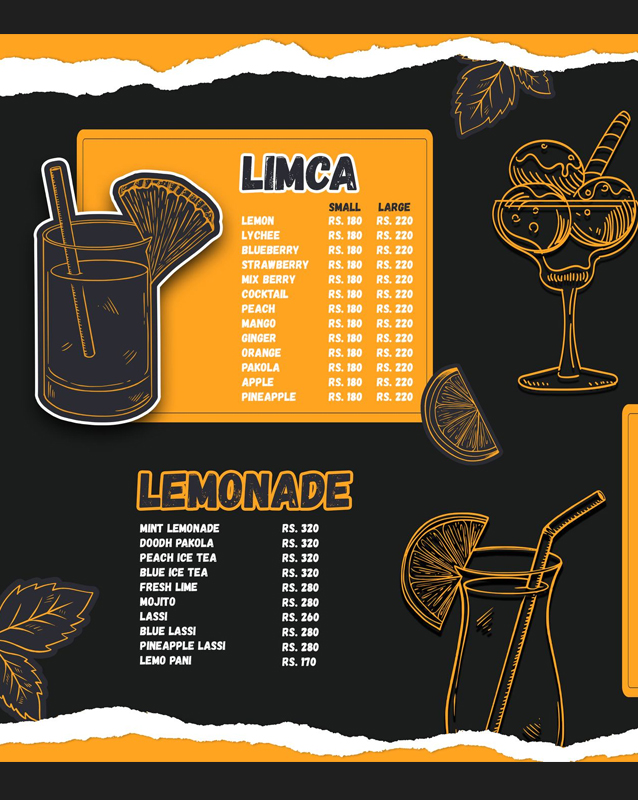 Cafistan Cafe menu