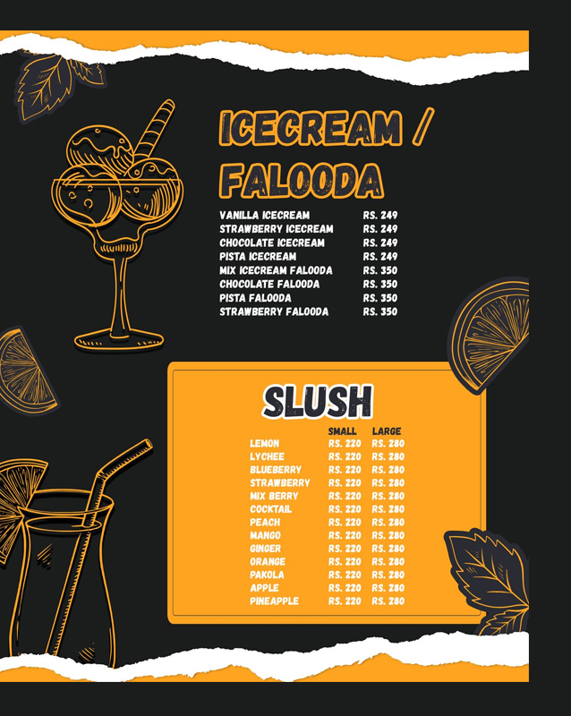 Cafistan Cafe menu