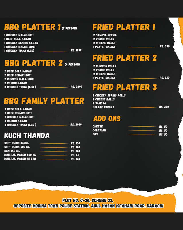 Cafistan Cafe menu