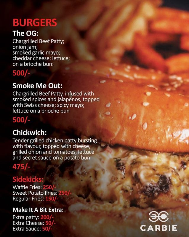 Carbie.Pk menu