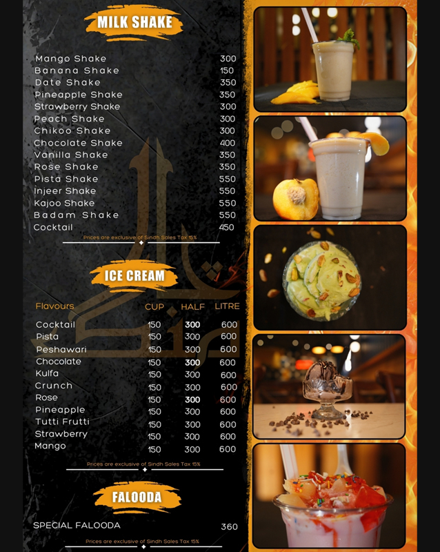 Charming Snack Bar menu
