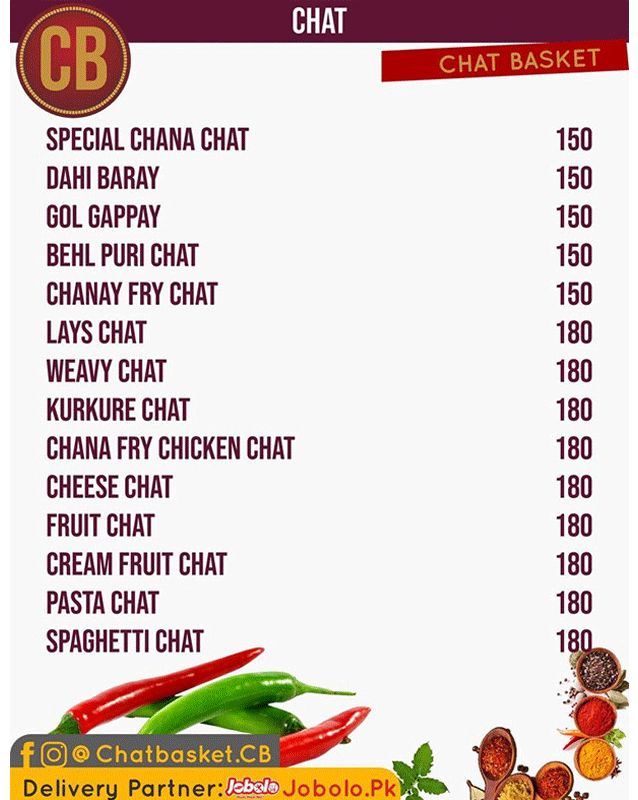 Chat Basket menu