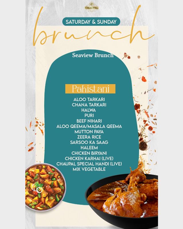 Chaupal Desi Exotic Buffet menu