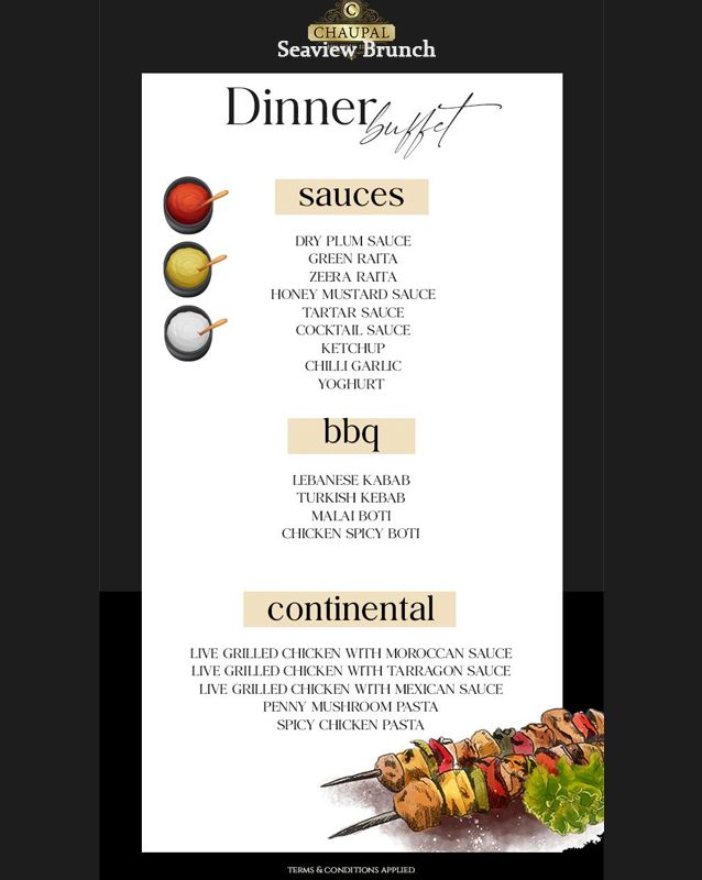 Chaupal Desi Exotic Buffet menu