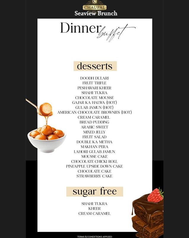 Chaupal Desi Exotic Buffet menu