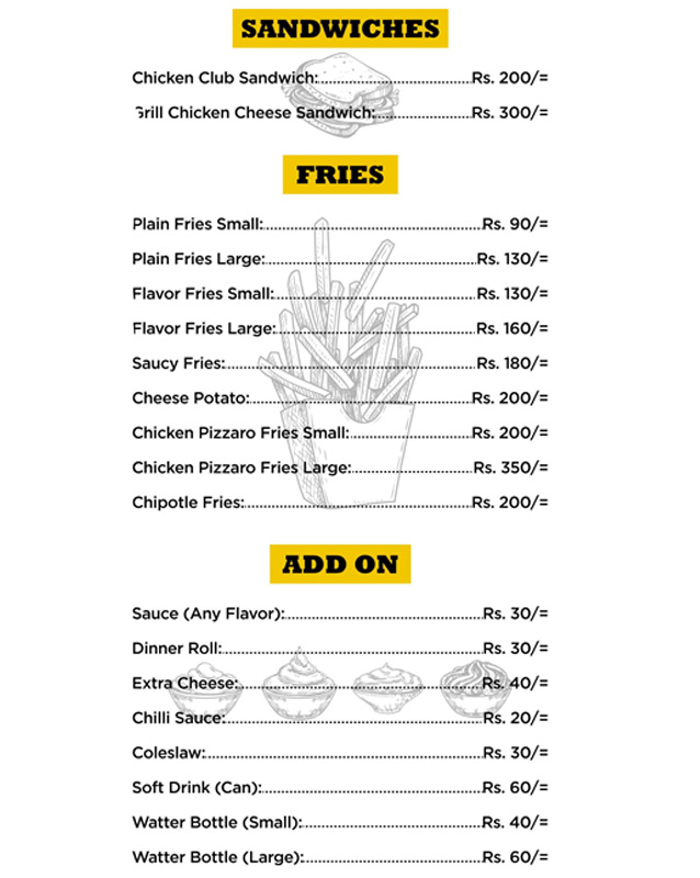 Cheeze Buzterz menu