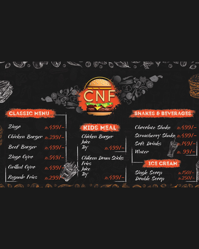 Chick n' Fries menu