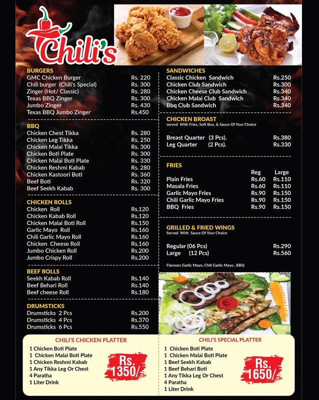 Chili's menu