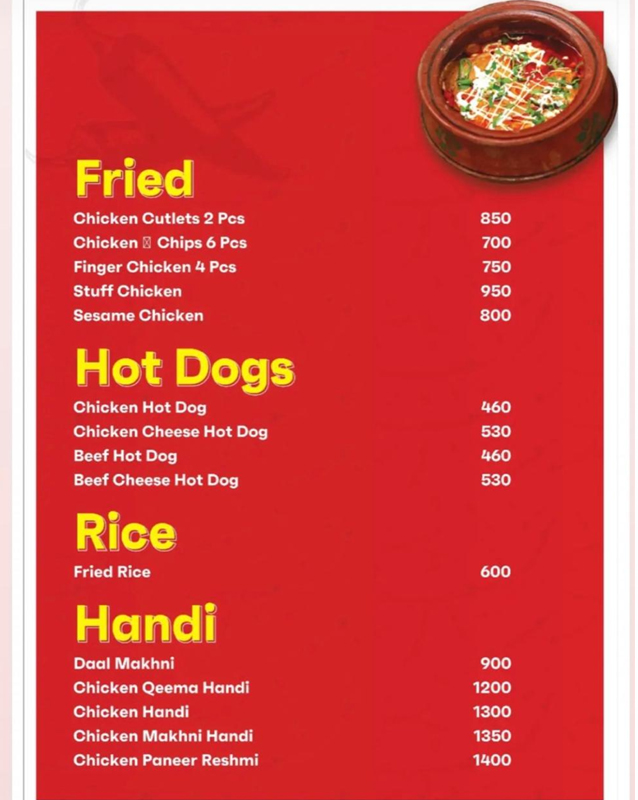 Chillee'z menu