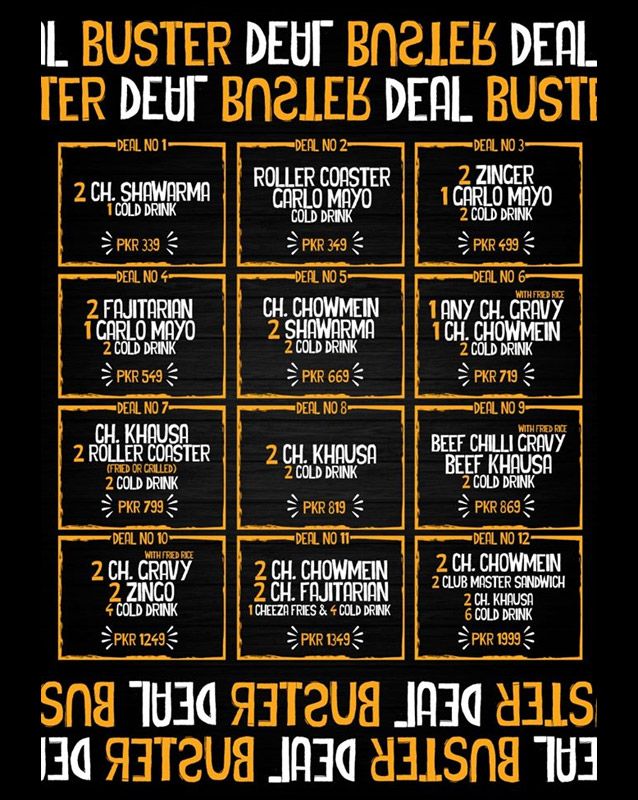 Chilli Chilato menu