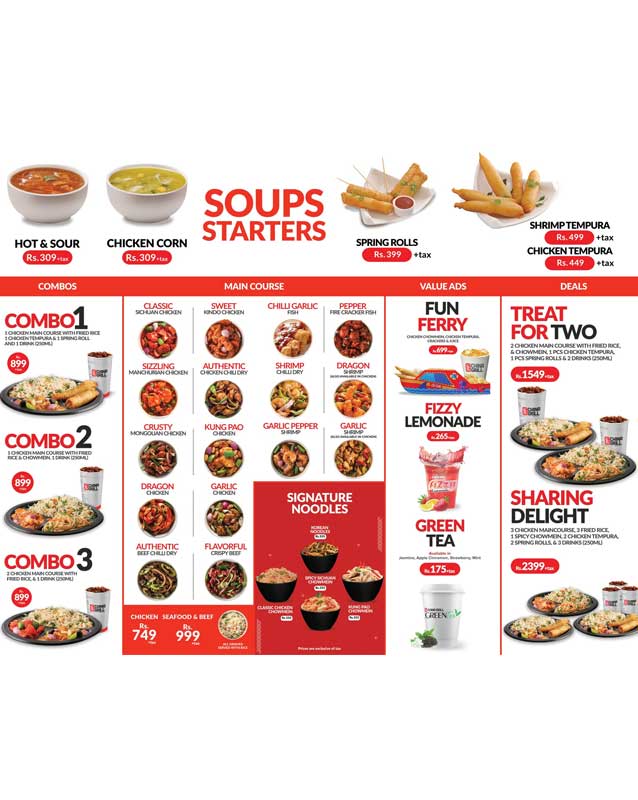 China Grill menu