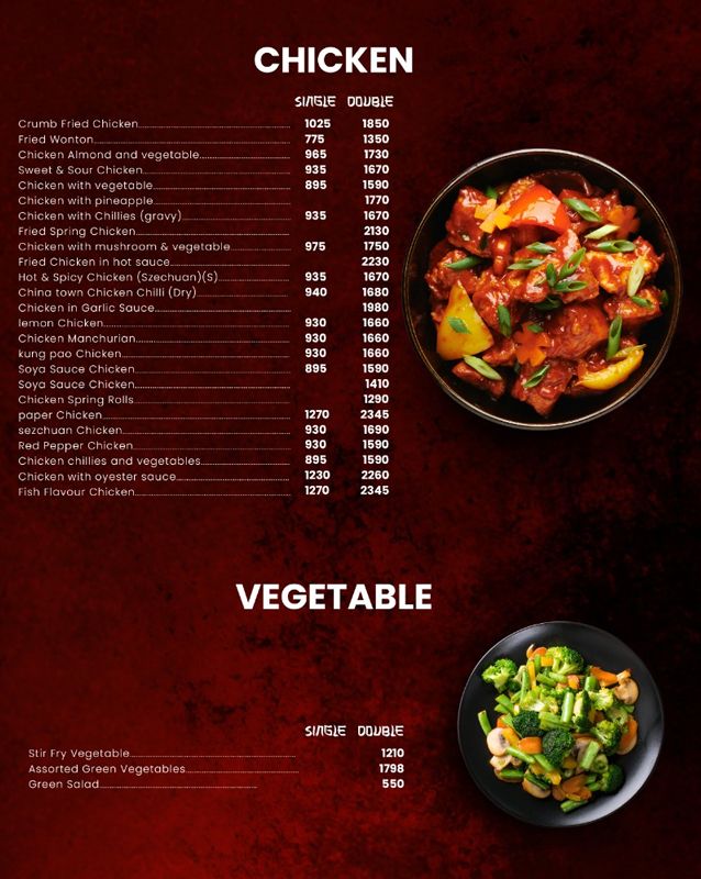 China Town Karachi menu