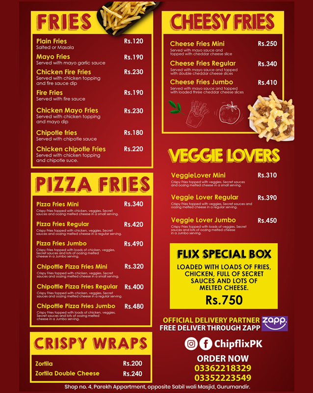 Chipflix menu
