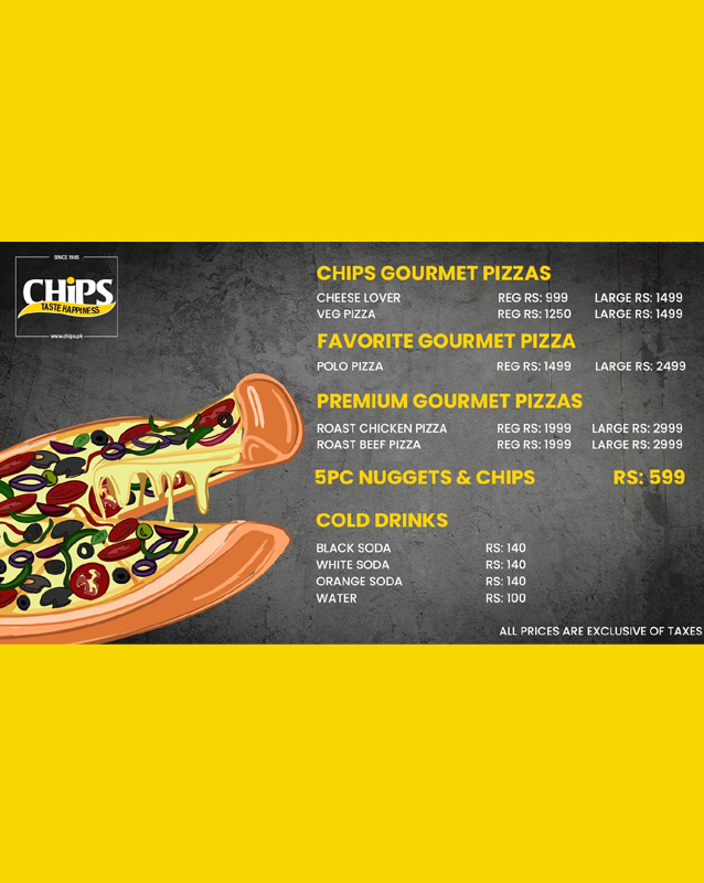 Chips Fast Food menu