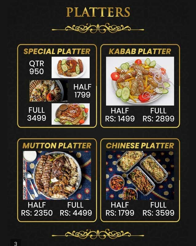Choolaah Restaurant BBQ menu