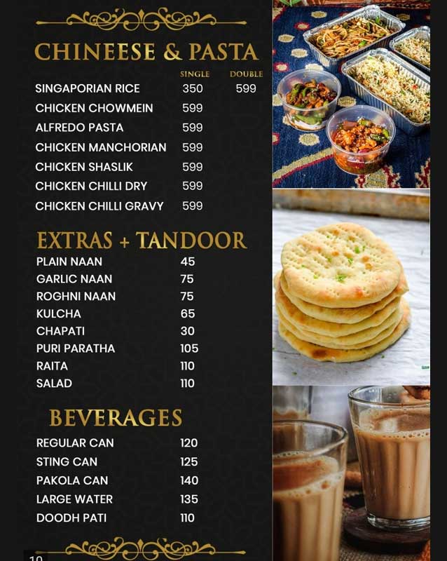 Choolaah Restaurant BBQ menu