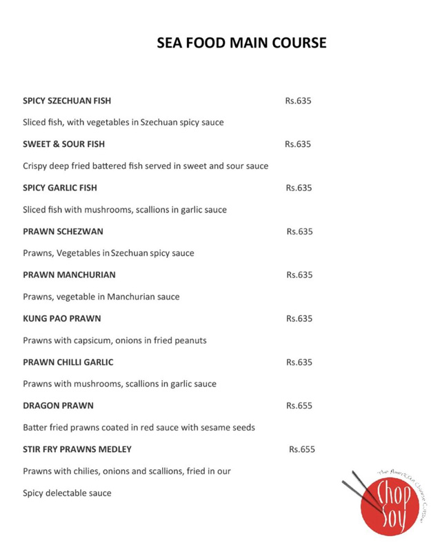 ChopSoy menu