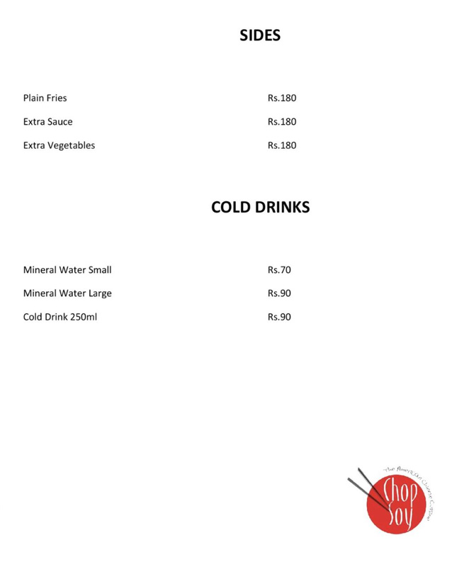 ChopSoy menu