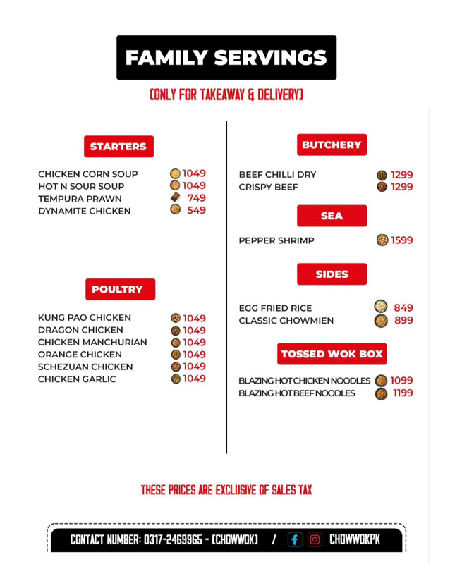 Chow Wok menu