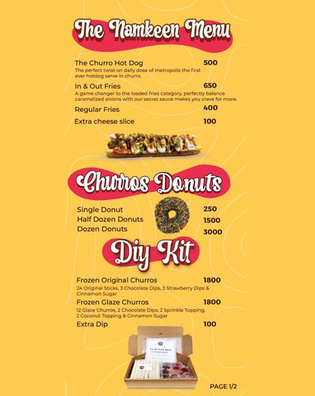 Churrosity menu