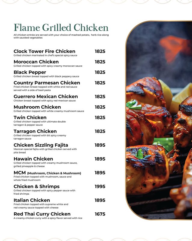 Clock Tower - The Food Bazaar menu