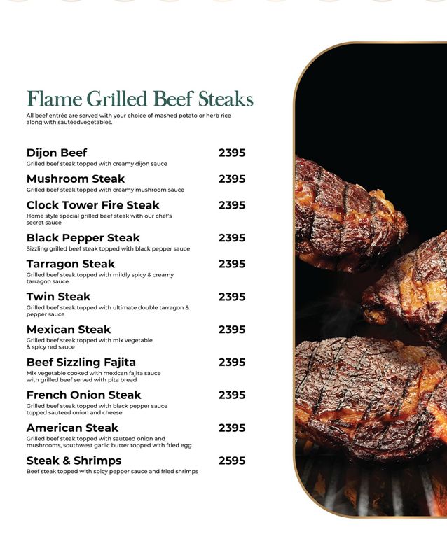 Clock Tower - The Food Bazaar menu