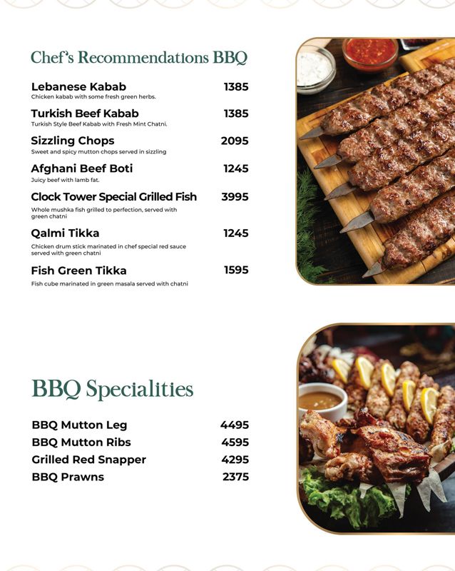 Clock Tower - The Food Bazaar menu