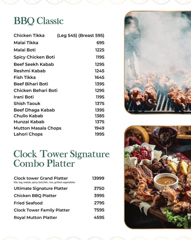 Clock Tower - The Food Bazaar menu