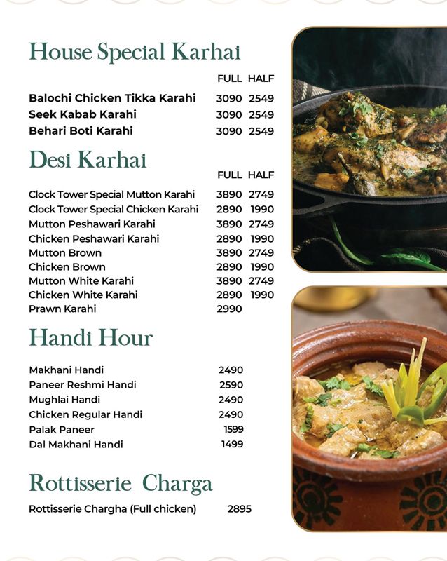 Clock Tower - The Food Bazaar menu