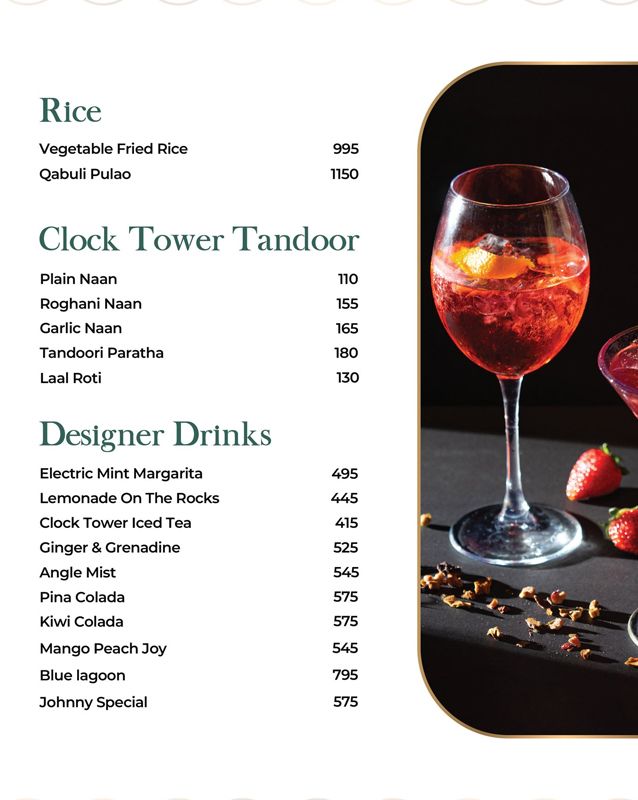 Clock Tower - The Food Bazaar menu