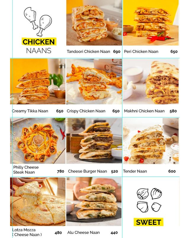 Cloud Naan menu