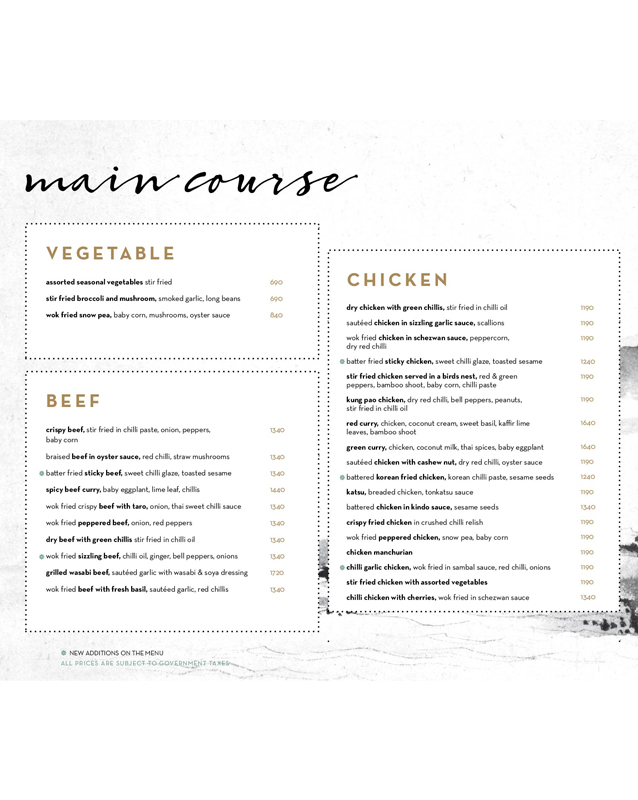 Cocochan menu