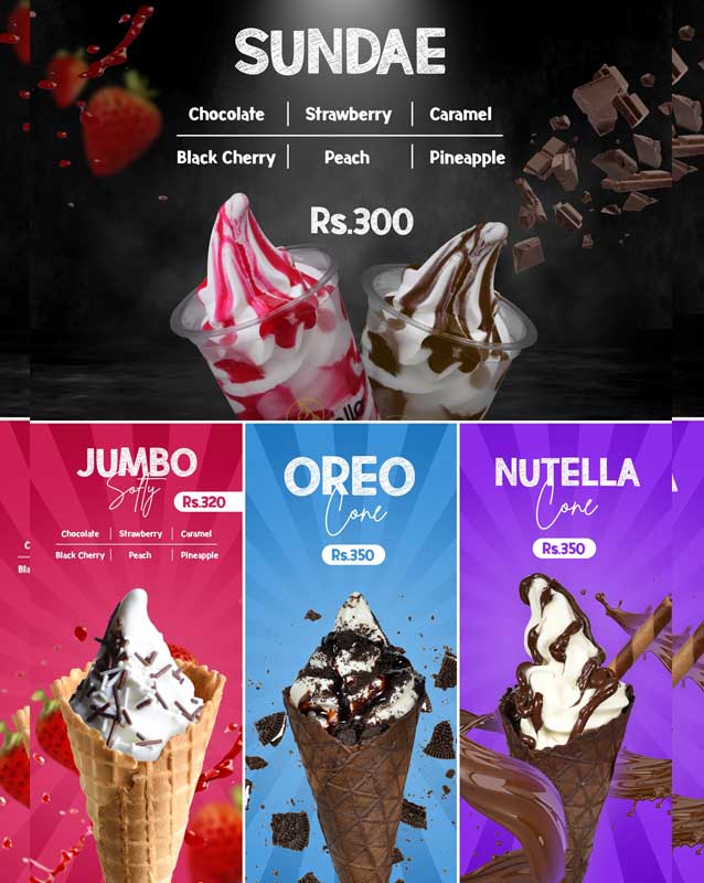 Creamello menu