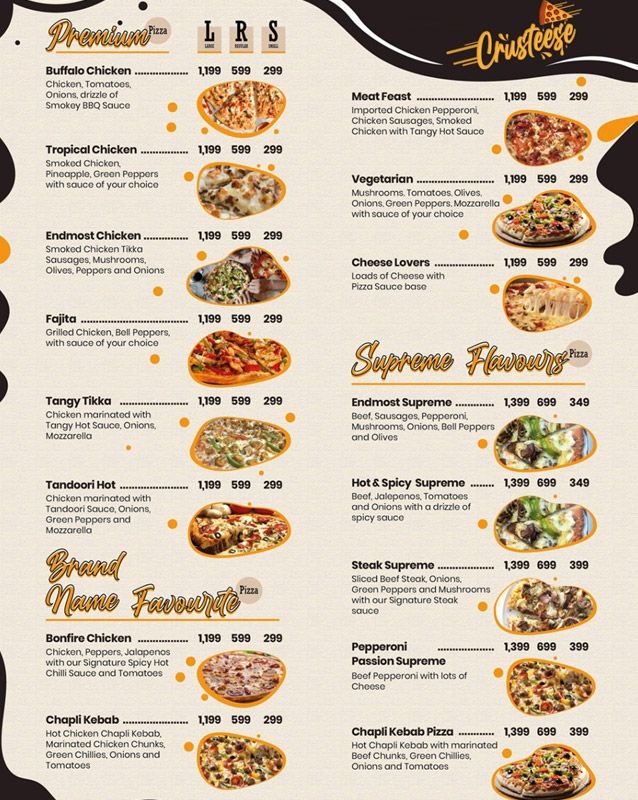 Crusteese menu