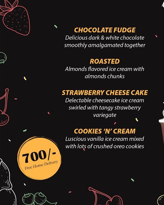 Crème Villa menu