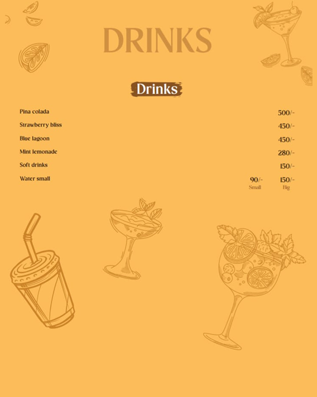 Cucina Mista menu