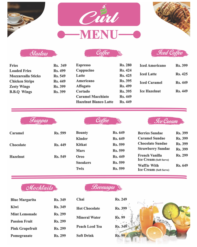 CURL menu