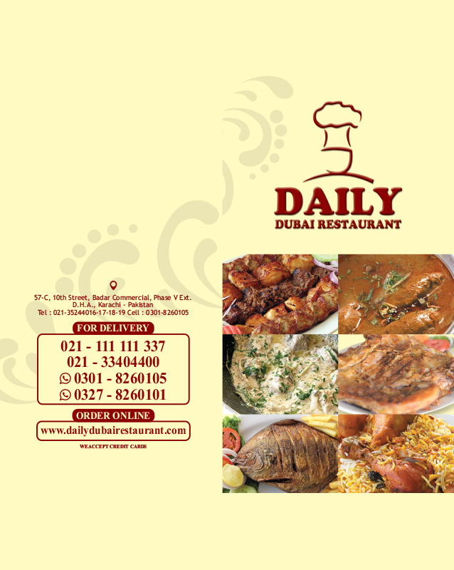 Daily Dubai Restaurant menu