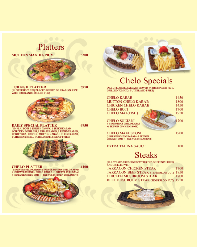 Daily Dubai Restaurant menu