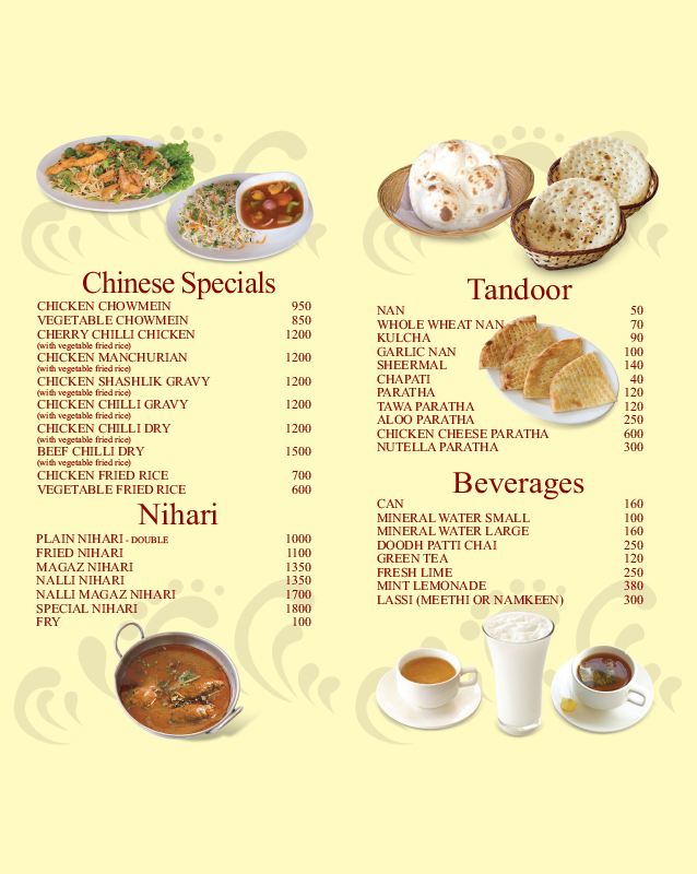 Daily Dubai Restaurant menu