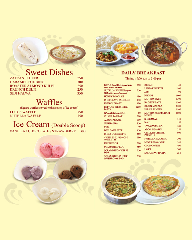 Daily Dubai Restaurant menu
