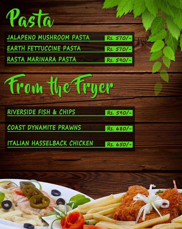 Daintree Lounge menu