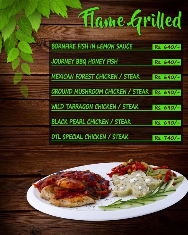Daintree Lounge menu