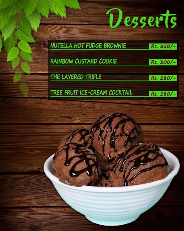 Daintree Lounge menu